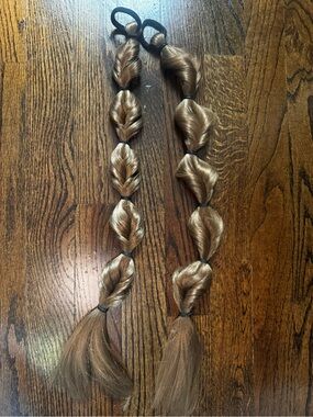 Synthetic Bubble Ponytail Extensions - Light Brown